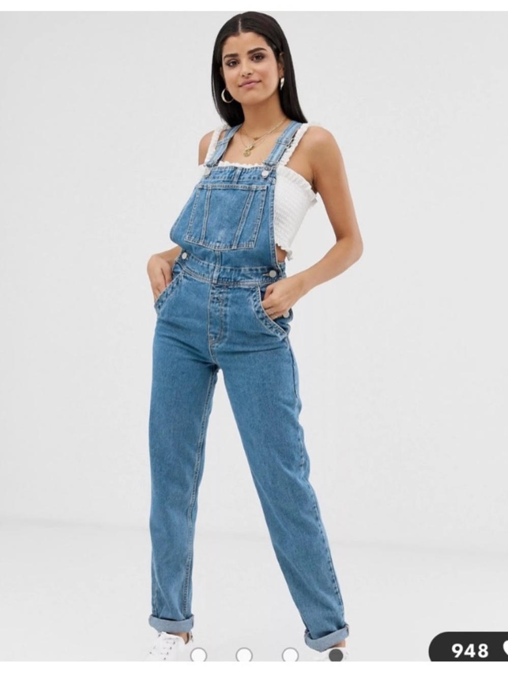 Asos Blue Denim Women's Overalls Jeans Jumpsuit Bibs
